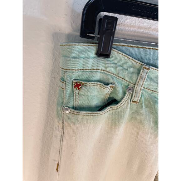 Boho Hudson Ombre Dyed Jeans Krysta Jeans Size 26 Hippie Western Costal 70s - Picture 8 of 8